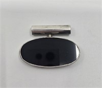 WIMEL, Sterling Silver Pendant with Onyx