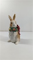 1991 CFF Christmas Rabbit Figurine Porcelain