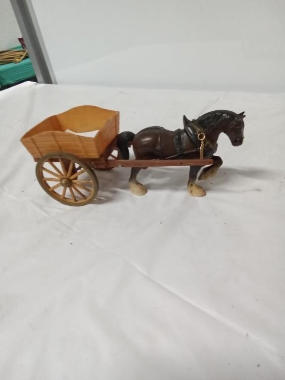 Clydesdale pulling cart