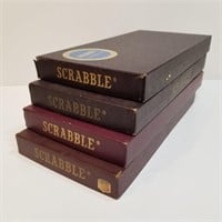 4 Vintage Scrabble Sets each has 100 Letter Tiles