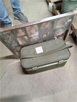 Picture frame and cosmetic luggage.