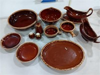 Vintage brown drip glaze pottery, Hull, Monmouth