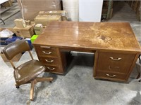 Jackson Desk 58.5x32x29, Office Chair