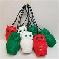 Vintage Owl Blow Mold Patio Party RV String Lights