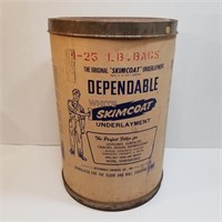 Dependable White Skimcoat Cardboard Barrel - Empty