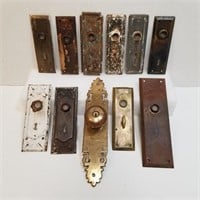 Doorknob Back Plates - Skeleton Key Plates - Brass