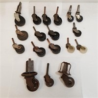 Vintage Caster Lot - Push In Furniture Casters