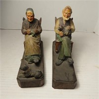 Pair of bookends, old couple