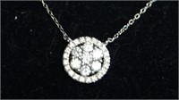 Sterling Silver VVS2 Lab Made Diamond Necklace