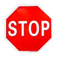 Stop Sign, 24 x 24 Inches Street Road Reflective W