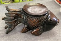 Dark wood fish, candleholder