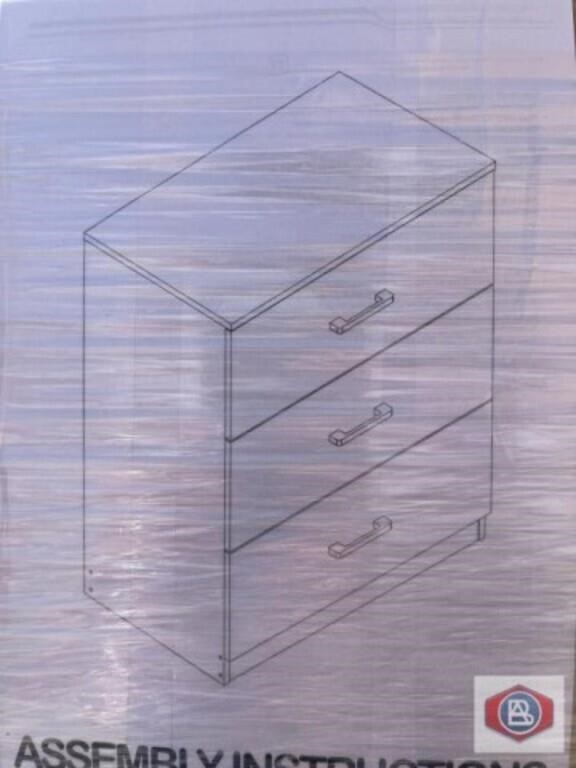 New (6 pcs) Wooden 3 Drawer Dresser, Chest of
