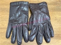 Mens sz Large leather gloves (brown)
