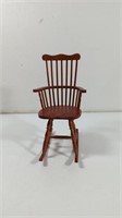 Vintage Wooden Windsor Doll House Rocking Chair