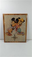 Vintage 80's Mickey and Minnie Mouse Wooden