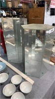 Two glass display cases