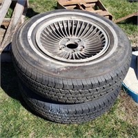 2- P215/75R15 5-Bolt Vehicle Tires & Rims