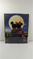 Walt Disney Mickey and Minnie watching the Moon
