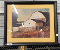 Wooden framed countryside picture