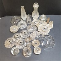Clear Glass Lamp Pieces - Vintage Lamp Glass