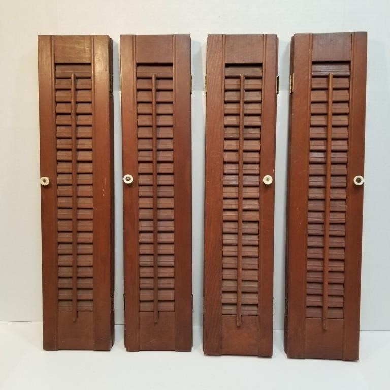 Four Louvered Double Shutters - 27"h
