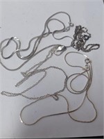 Marked Sterling and 925 Necklace Lot- One Needs
