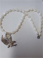 Marked 925 Eagle Pendant and Clasp Necklace