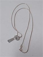 Marked 925 Necklace and Pendant-4.5g