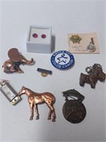 Made in Africa Elephant, Horse Brooch, Gem, Pro