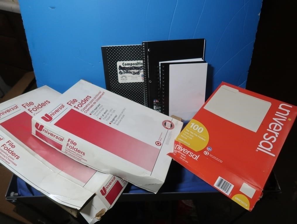 File Folders, Notebooks