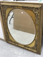 Ornately Framed Mirror - Gold-tone 26 x 30 "