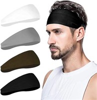 Mens Headband (4 Pack), Sports Headbands for Men,