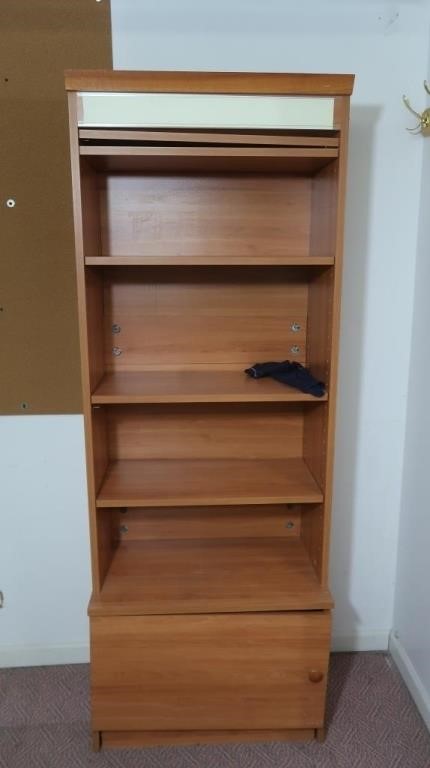 Composite Bookshelf w/Drawer 26x17x71