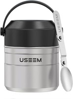 USEEM 17 Ounce Vacuum Insulated Food Jar, Stainles