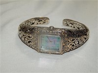 Sterling Silver &18k Gold Watch Bracelet