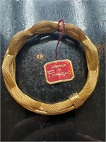 Vintage 1960s Francois mesh bangle bracelet