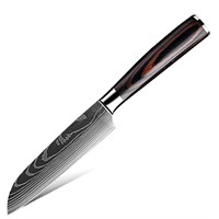5"Santoku Knife, 4cr13 Stainless steel, Pakkawoods