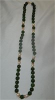 Jade Pearl 14k Gold Beaded Necklace