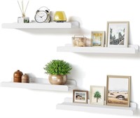 Love-KANKEI White Floating Shelves for Wall Set of