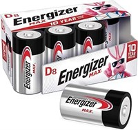 (Sealed/Brand New) - Energizer Max D Batteries (8-