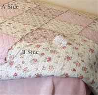 Original 100% Cotton Patchwork Quilt  Pink Floral