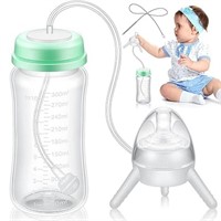 10 Ounce Self Feeding Baby Bottle with Long Tube S