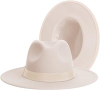 jingsha Fedora Hats for Men & Women Wide Brim Fedo