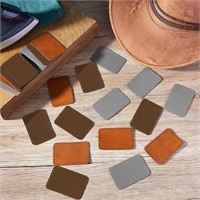 Dunzy 60 Pcs Blank Leatherette Hat Patches with Ad