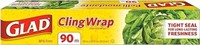 Glad ClingWrap Plastic Wrap, 90 Metre Roll, Made