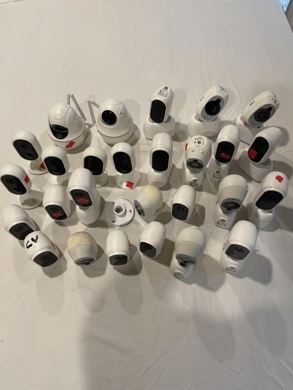 Large Lot of Preowned Security Cameras