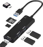 ZADA USB Hub 3.0 Multiport Adapter, 5-in-1 Extra