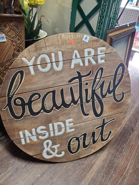 Wooden You Are Beautiful Sign