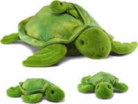 Prextex Turtle Plushie w/ 3 Little Cute Plush Sea