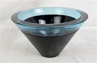 Sasaki Blue & Black Artglass Bowl